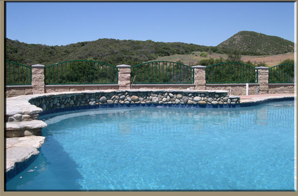 A photo of a fabulous all tile entry way pool